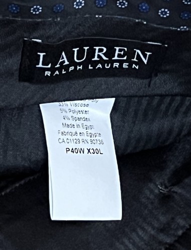NWT Lauren Ralph Lauren Gray Classic Fit Ultra Flex Dress Pants Men’s 40L X 30L - Picture 4 of 6