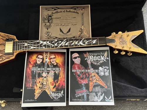 DEAN USA 🇺🇸 Schenker Brothers V FIRMADO Custom Shop limitado tapa de arce flameado - Imagen 3 de 6