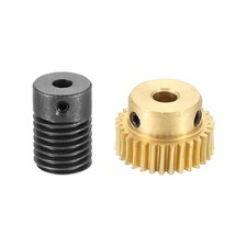 Worm Gear Set 0.5 Module 1:30 Reduction Rate(Gear-4mm Bore, Rod 4mm Bore)