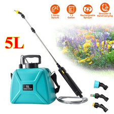 5L Rechargeable Electric Garden Plant Sprayer Battery Powered Sprayer 1.35Gallon