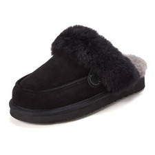 Fireside By Dearfoams Melville Genuine Shearling Scuff Slippers for Women,...
