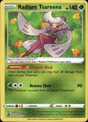 Radiant Tsareena 016/195 Silver Tempest Holo Radiant Rare