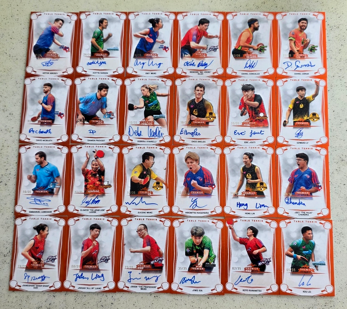 2025 Leaf Major League Table Tennis MLTT 46 Different Orange