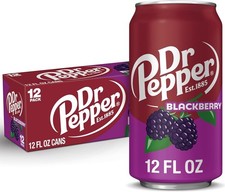 Refreshing Blackberry Soda 12-Pack - Each Can 355ml, Caffeinated Fridge Pack