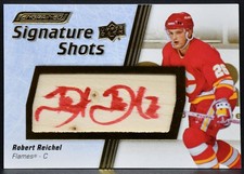 24-25 UD Engrained Icons Signature Shots Robert Reichel SS-RR Flames Auto Stick