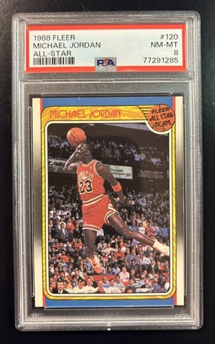 1988 Fleer All Star Team Michael Jordan #120 PSA 8 - CENTERED & CLEAN SLAB 🐐