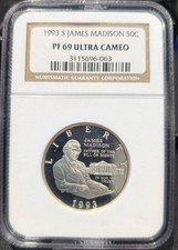 1993 S Modern Commemorative Bill of Rights NGC PF-69 Ultra Cameo JAMES MADISON