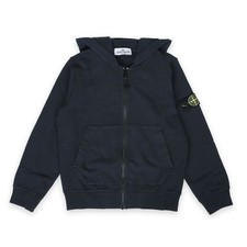 Bobo Choses Stone Kids Badge Patch Hooded Zip Jacket Navy 10, 12A 123197130