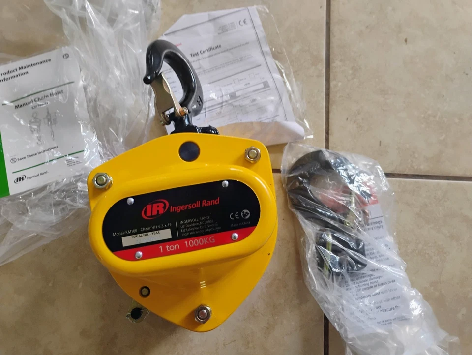 Ingersoll Rand KM100V-30-28|1Ton Chain Hoist 30Ft.Lift| Overload Break(No Chain) - Image 2 of 4