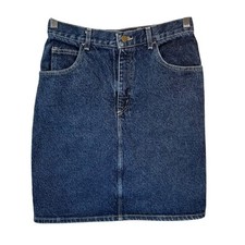 Bonjour Vintage 80’s Women’s USA Made Classic Dark Wash Denim Skirt Size 9