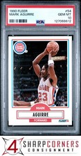 1990 FLEER #54 MARK AGUIRRE PISTONS PSA 10