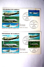 Djibouti, 2 FDC ,1983, 50é anniversaire d'air France.