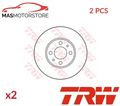 BREMSSCHEIBEN SATZ PAAR VORNE TRW DF2734 2PCS A FÜR PEUGEOT BIPPER 1.3L,1.4L
