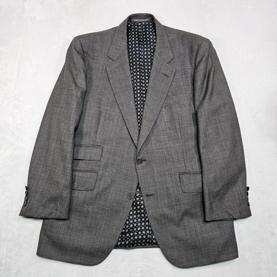 Terno Carrol & Co Chester Barrie Prince of Wales xadrez feito à mão 43S 36x28 Inglaterra - Imagem 3 de 4