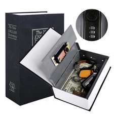 Diversion Book Safe with Combination Lock(2.''D*4.6''W*7''H),Money Hiding