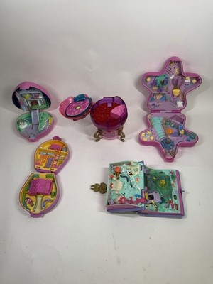 Huge 5 Piece Lot - Polly Pocket Playsets! Vintage 90s-00s