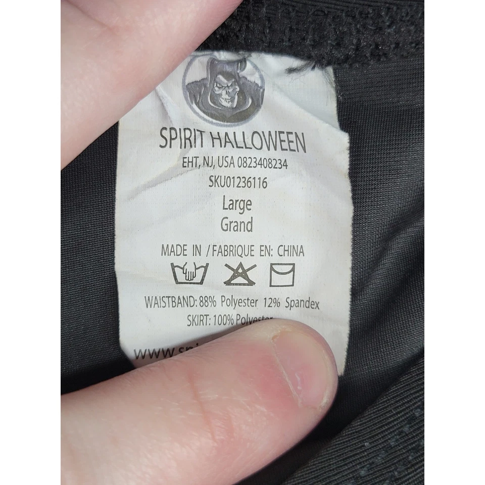 Spirit Halloween Falda Camuflada Para Mujer Grande Negra Cintura Plisada Patinador Disfraz Foto 3 de 4
