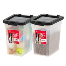 IRIS USA Airtight Dog Food Storage Container, Up to 10 lbs Each, 2 Pack, for ...