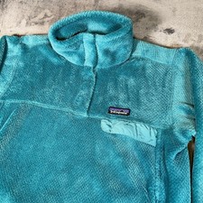 Patagonia Synchilla Fleece Pullover Men  s L Blue Aqua Snap-T Style Sweater