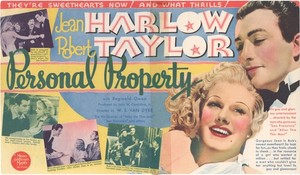 PERSONAL PROPERTY (1934) Jean Harlow Robert Taylor ORIGINAL Movie Herald