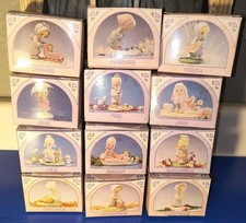 Precious Moments Miniature COMPLETE SET Of 12 Boxed Monthly Figurines