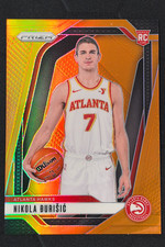 2024-25 Panini Prizm Nikola Durisic Prizms Orange /49 #229 Hawks