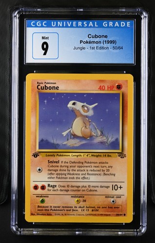 Cubone (1st Edition) graded CGC 9 for sale on eBay