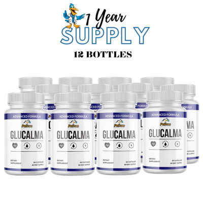 GLUCALMA- Blood Support- 12- Bottles- 720 Capsules