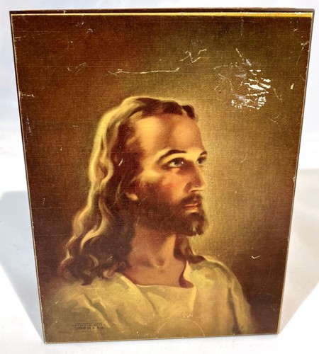 VINTAGE HINGED WOOD BOX JESUS SOUVENIR IDLEWILD PARK LIGONIER TRINKET JEWELRY - Picture 2 of 9