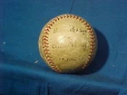 Orig JULY 10 1945 BOSTON RED SOX vs CHICAGO Game Used BASEBALL w 2 AUTOGRAPHS