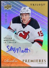 2013-14 Upper Deck Trilogy Rookie Premieres Lvl2 Stefan Matteau 162 RC Auto 5195