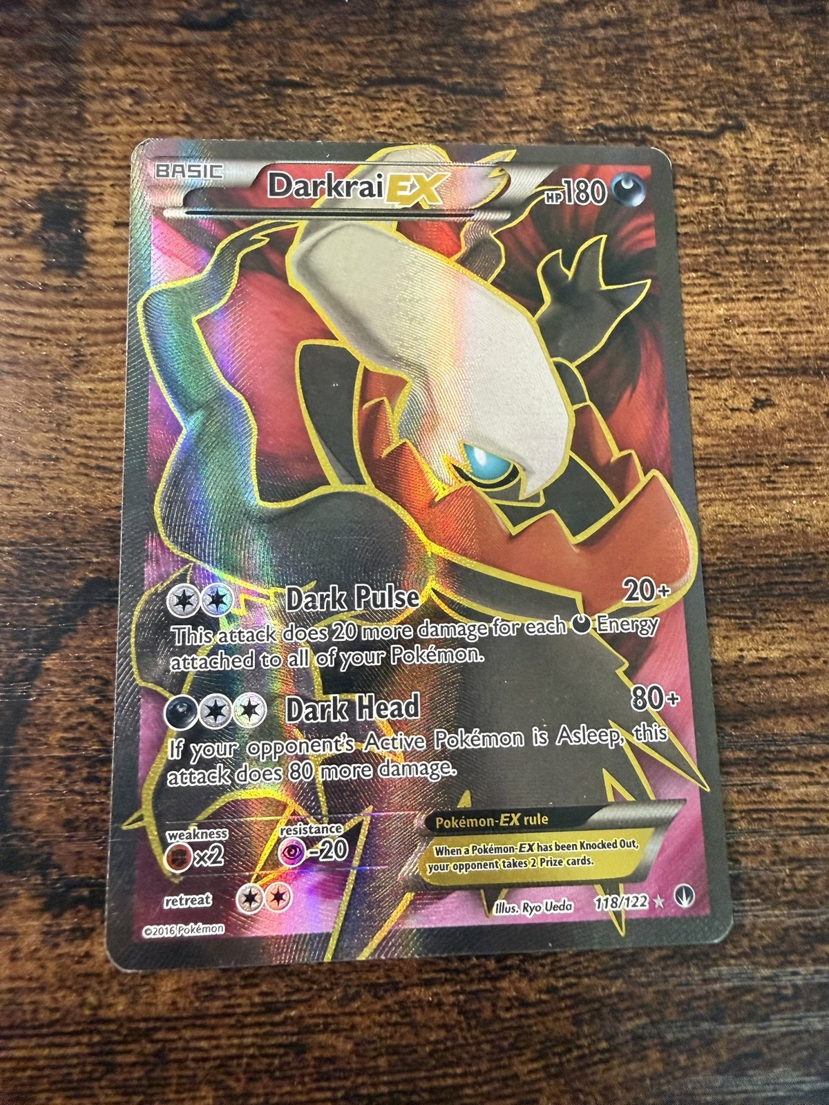 Darkrai EX (Full Art) 118/122 Breakpoint Holo MP-DMG