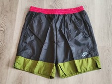 Vintage 80  s Nike Spellout Swoosh Cotton Lined Shorts W/ Pockets Men  s Size Med