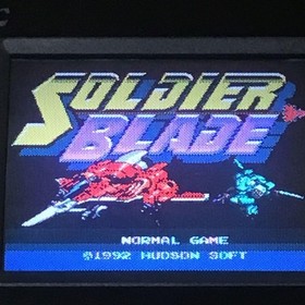 PC Engine Hu SOLDIER BLADE Hu Card Only w/Cover Working Tested s0517M