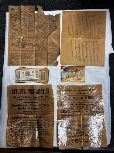 Vintage? Reproduction, Lincoln & Proclamation Letter, Civil War Map, Post Cards