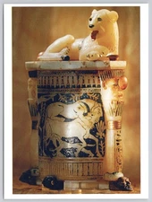 Cosmetic Jar Recumbent Lion Lid Tutankhamun Golden Age Pharaohs Postcard