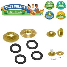 Lock Nuts to Secure Faucet 1/2 Inch Brass for Installation Kit of Faucet Bath...