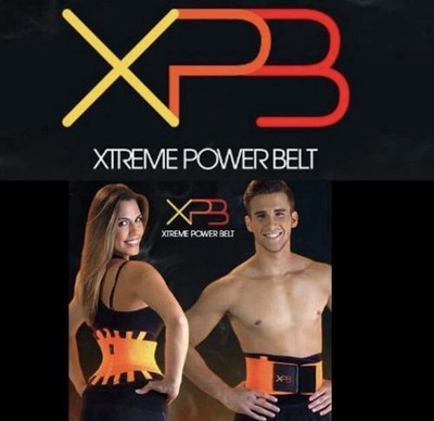 XPB Xtreme Power Belt Adjustable Breathable Waist Back Brace Orange Black Gym