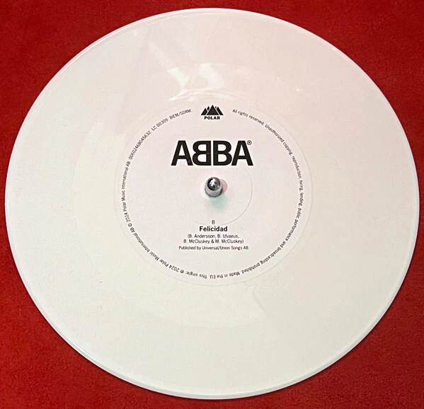 ABBA ~ HAPPY NEW YEAR 2025 ~ LIMITED EDITION WHITE COLOR VINYL 7" 45rpm NUMBERED - Image 3 of 4