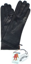 Womens RSL Leather Glove Finger Lined Navy Leather Gloves Dk.Blu 6.5 S