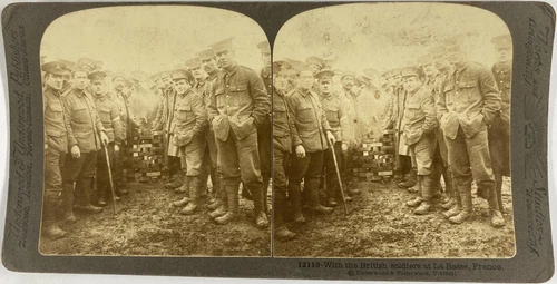War 1914/18, France, La Bassée, British Soldiers, Vintage Silver Print, c