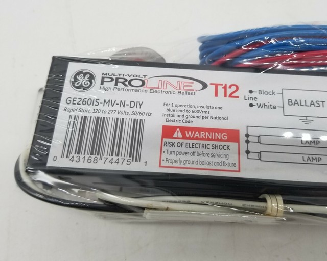 Ge260ismvn Electronic Ballast F96t12 Bulbs Multivolt ProLine GE