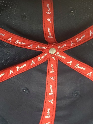 Atlanta Braves Navy Blue & Red  Logo Baseball Hat New Era Authentic Collection ⚾ - Bild 7 von 10