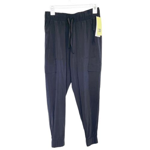 All in Motion Womens Pants Sz XS Joggers Black WorkOut Drawstring Pockets