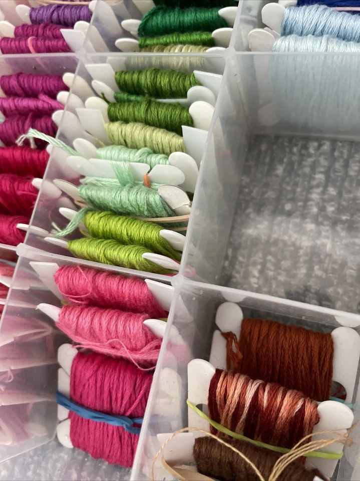 Organizer & 66 Embroidery floss threads On Cards for needle crafts Mixed Colors - Image 4 of 4