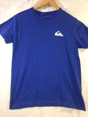 Quiksilver Shirt Womens Medium Blue Short Sleeve
