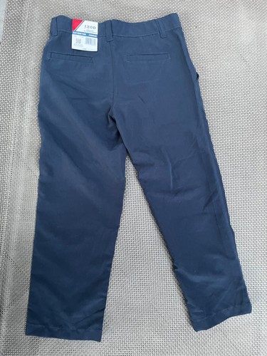 NWT IZOD Boys School Uniform Flat Front PERFORMANCE Pants, Navy Blue, size 8 - Picture 3 of 5