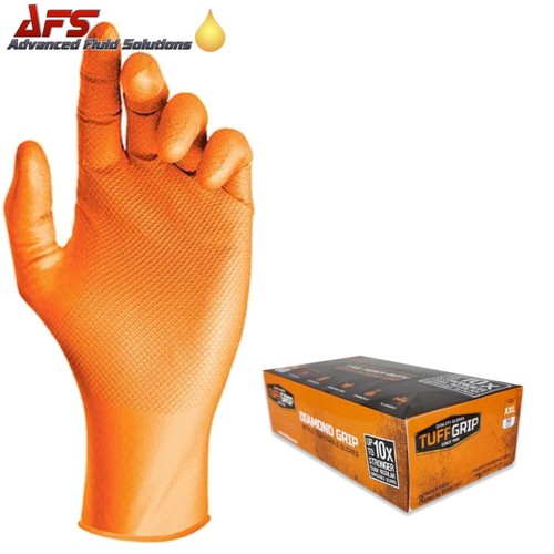Guantes de nitrilo desechables de alta resistencia negro/azul/naranja sin polvo - Imagen 2 de 16