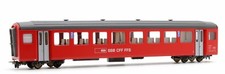 BEMO HOm GAUGE 3271 422 SBB CFF FFS RED 2ND CLASS PASSENGER COACH B722 (BM4)