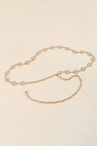 Rhinestone Decor Zinc Alloy Belt - Picture 4 of 7